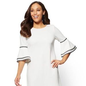 NY and Co Piped Tiered-Sleeve Sheath Dress Size 12